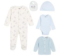 MINI CUDDLES Baby Boys 5pk Gift Set with Cardigan, Multicolour (3-6M)