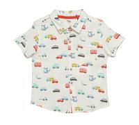 Mini Cuddles Baby Boys All-Over Vehicle Printed Shirt, Multicolour - 0-3 Months