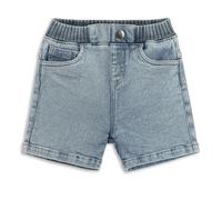 Mini Cuddles Baby Boys Denim Shorts with Adorable Lion Patch Detail - 12-18 Months
