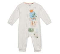 MINI CUDDLES Baby Boys Dinosaur Print Romper, Off White (3-6M)