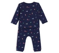 Mini Cuddles Baby Boys Novelty Printed 2pc Set, Navy Blue - 0-3 Months
