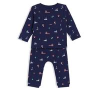 MINI CUDDLES Baby Boys Novelty Printed 2pc Set, Navy Blue (0-3M)