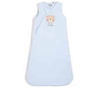 MINI CUDDLES Baby Boys Teddy Bear Embroidered Sleeping Bag, Blue (0-6M)