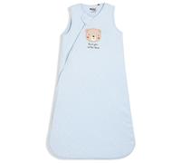 Mini Cuddles Baby Boys Teddy Bear Embroidered Sleeping Bag, Blue - 6-12 Months