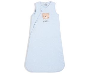 MINI CUDDLES Baby Boys Teddy Bear Embroidered Sleeping Bag, Blue (6-12M)
