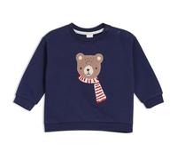 MINI CUDDLES Baby Boys Teddy Bear Embroidered Sweatshirt, Navy Blue (6-9M)