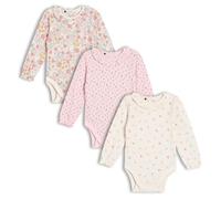 MINI CUDDLES Baby Girls 3pk Floral Printed Bodysuits, Multicolour (12-18M)