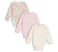 Mini Cuddles Baby Girls 3pk Floral Printed Bodysuits, Multicolour - 3-6 Months