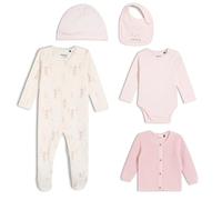 MINI CUDDLES Baby Girls 5pk Gift Set with Cardigan, Multicolour (0-3M)