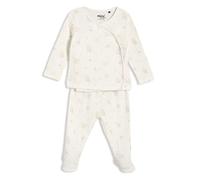 Mini Cuddles Baby Girls Floral Print 2pc Set, Off-White - 3-6 Months