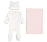 MINI CUDDLES Baby Girls Floral Print 3pc Essentials Gift Set, Multicolour (NB)
