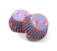 Mini Cupcake Cases 100pcs Paper/Grease Proof Blue Rose Design