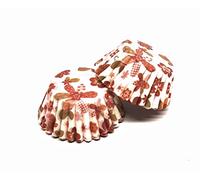 Mini Cupcake Cases 100pcs Paper/Grease Proof Red Flowers Design