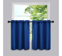 Mini Curtains for Smal Window Bedroom,Blackout Bottom Bunk Bed Curtains for Kids Room Boys,Royal Blue/Bluey