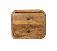 Mini Curve Oak-ish Floating Bedside Table
