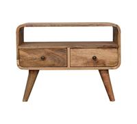 Mini Curved Oak-ish Media Unit