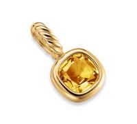 Mini Cushion Cut Amulet In 18ct Yellow Gold With Citrine, 5.5mm