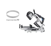 Mini Cut Off Machine, Multifunctional Band Saw Machine Horizontal Stainless Steel Aluminum Cutting Machine Sawing Machine,for Cutting Brass Steel DIY(Black2)