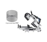 Mini Cut Off Machine, Multifunctional Band Saw Machine Horizontal Stainless Steel Aluminum Cutting Machine Sawing Machine,for Cutting Brass Steel DIY(Black3)