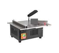 Mini Cut Off Machine, Woodworking Decoration Electric Table Saw New Upgraded Stainless Steel Table with Angle Ruler and Adjustable,for Cutting Brass Steel DIY(Black2)