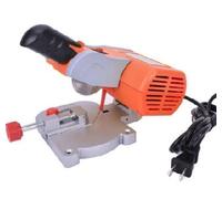 Mini Cut-Off Miter Saw for Metal Stone Wood 45-Degree Tabletop Cutting Machine UK Plug Desktop Power Tool for Workshop DIY Home Improvement Professionals