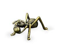 Mini Cute Brass Statue Ant Figurine Incense Insert Sculpture Home Office Crafts Decorative Ornament Living Room House Office Accessories Desk Décor Art collection