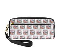 Mini Cute Owl Cosmetic Bag,Leather Handheld Cosmetic Organiser,Zip Pen Case Toiletry Organiser,Cosmetic Travel Bag