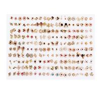 Mini Cute Stud Earrings 100 Pairs Assorted Style Stud Earrings Set Kids Earrings Fashion Jewelry for Teenagers
