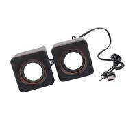 Mini Cute USB Stereo Portable Speaker for Desktop Laptop Pc Computer, Compact Lightweight Mini Sound System for Enjoying Music with Friends, 1 Pc (Binaural)
