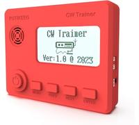 Mini CW Trainer Morse Code Trainer with Display, Moore Simo Wales Code Shortwave Radio Telegraph Key Car Key Learning CW Radio for Telegraph Practice with Charging Cable(RED