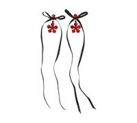 Mini Daisy Drop Bow Earrings - female - Simone Rocha - Earrings - Red - ONE SIZE - Accessories ONE SIZE