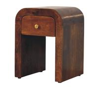 Mini Darcy Chestnut Nightstand with Curved Edges Chest of Drawers