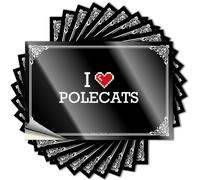 Mini, Decal Helmet I Love Polecats | Girl Bathroom Stuff(12X18CM)