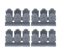 Mini Decor Figurines Halloween for Plastic 24pcs Tombstones Village