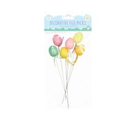 Mini Decorative Polystyrene Glitter Egg Picks (3.5 x 2.5 x 2.5 cm) Pack of 6 - Assorted Colors Design, Perfect for Arts & Crafts Applications