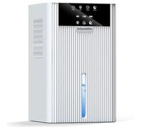 Mini Dehumidifier for Home Bedroom, 2.2L Large Tank Quiet Dehumidifier with LED Display, Auto Shut Off, Sleep Mode for Small Rooms Bathroom, Basement