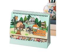 Mini Desk Calendar 2026-21×17.2cm/8.27x6.77 Inch Capibara Calendar Ornament, Bound to, Desktop with Cartoon | Capibara Pattern, Desk Accessories, Office and
