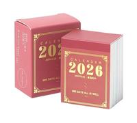 Mini Desk Calendar 2026,365 Day Plowing Schedule Thick Paper,2026 Daily Calendar Mini Planner | for Home Planning Office Classroom on Travel for Student and Teacher for Holidays New as