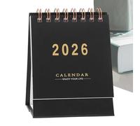 Mini Desk Calendar 2026 - Desktop Ornament, Note Memo Stand | Small Message Reminder, Portable Table Decoration for Office Home Study School Travel Planning Gift Accessory Green, Black