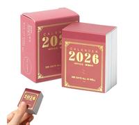 Mini Desk Calendar 2026, Small Tear Off Calendar for Easy Annual Scheduling, Compact Design for Home Office Desk Organization & Goal Tracking