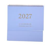Mini Desk Calendar 2027 Tear off Daily Planner for Office | Blue Lavender Options, White Offset Paper Pages, Modern Typography, Easy Date Reference for School Desks