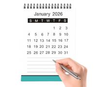 Mini Desk Calendar for 2026 - Monthly Planner from January 2026 to June 2027 - Calendar for the Family - for Family, Friends, Teachers, Home, Indoor, School, Office and Desk