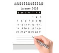 Mini Desk Calendar, January 2026-June 2027 Monthly Planner for Organized Scheduling, Stylish and Durable with Easy-to-Read Layout, Family Calendar for Family, Friends, Students