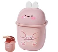 Mini Desk Trash Can Dust Garbage Rubbish Bin Can Waste Paper Debris | Cute Trash Box Garbage Can Lid Wastebasket Compact Small Tabletop Mini Trash Can for Home Vanity College Dorm Coffee Shop