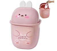 Mini Desk Trash Can Dust Garbage Rubbish Bin Can Waste Paper Debris | Tiny Garbage Box Paper Waste Can, Cover Compact Small Tabletop Mini Trash Can for Home Vanity College Dorm Coffee Shop