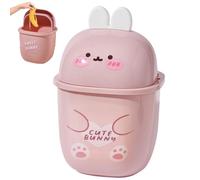 Mini Desk Trash Can Rubbish Can Dust Bin Waste Paper Debris Trash | Cute Trash Box Garbage Can Lid Wastebasket Compact Small Tabletop Mini Trash Can for Home Vanity College Dorm Coffee Shop