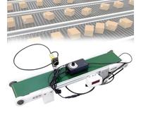 Mini Desktop Conveyor Belt with Photoelectric Counter, 1.8-7.6cm/s Adjustable Speed, Auto Frictional Force Experiment Device for Production Line