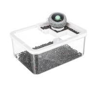 Mini Desktop Fish Tank LED Filter Tank Garden Habitat Compact Decorative Water Feature for Betta Shrimp Jellyfish Office Bedroom Bookcase