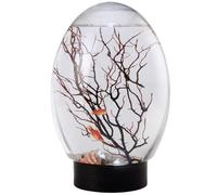 Mini Desktop Fish Tank, Small Desktop Aquarium With Led Light, Closed Self Sustaining Biosphere Ecosystem For Home Office, No Need To Feed Or Change Water