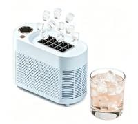 Mini Desktop Ice Maker Portable Countertop Ice Maker | Compact Size Quiet and Energy Efficient Produces 10 Solid Ice Cubes In 10-15 Minutes Ideal for Home Campin and Rv Use